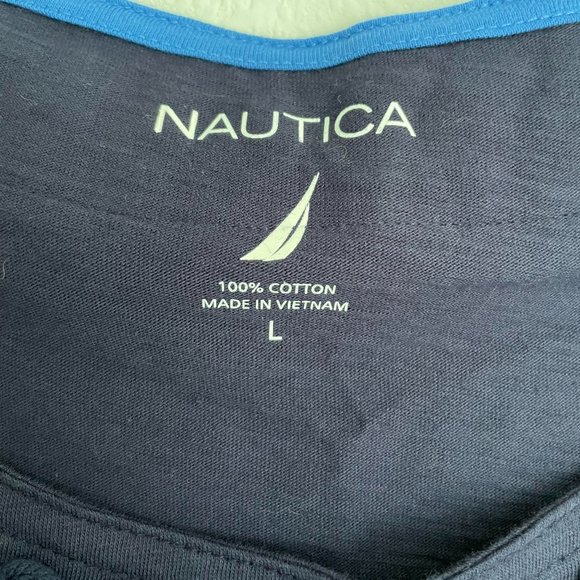 NWT - Nautica Navy Blue Tank Top with rope collar - Picture 6 of 12